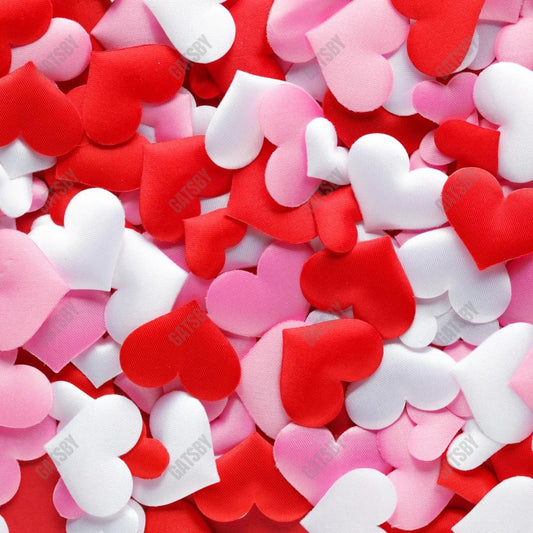 Gatsby Valentine Red Pink And White Hearts Photography Backdrop Gbsx-01240