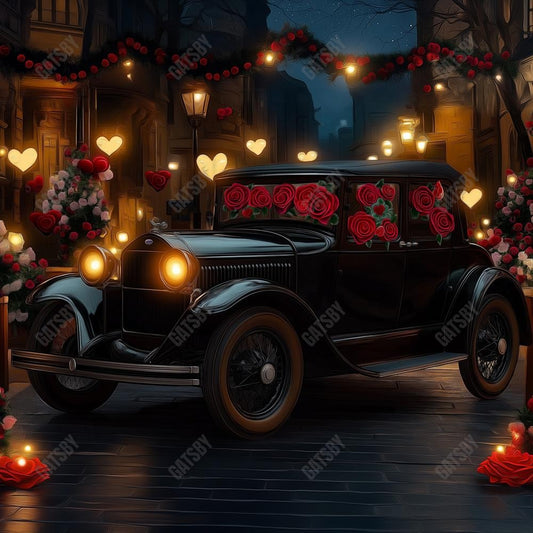 Gatsby Valentine Retro Street Classic Car Photography Backdrop Gbsx-01358