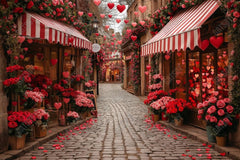 Gatsby Valentine Romantic Street Floral Photography Backdrop Gbsx-01388