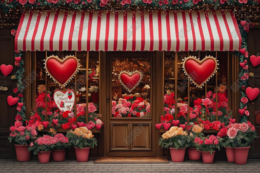 Gatsby Valentine'S Day Flower Shop Photography Backdrop Gbsx-01231