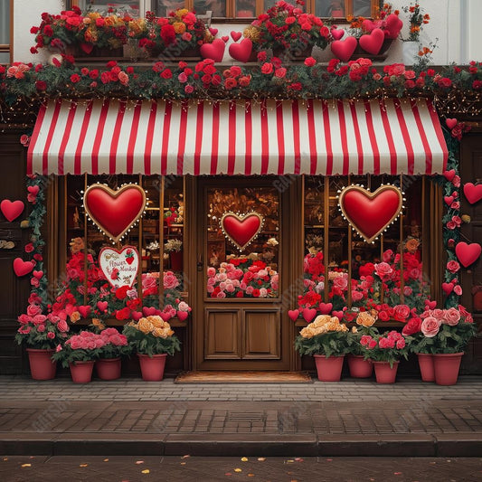 Gatsby Valentine'S Day Flower Shop Photography Backdrop Gbsx-01231