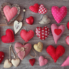 Gatsby Valentine Vintage Wooden Rustic Hearts Photography Backdrop Gbsx-01239