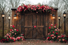 Gatsby Valentine Wooden Barn Door Photography Backdrop Gbsx-01385