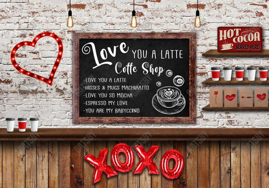 Gatsby Vintage Valentine Cafe Photography Backdrop Gbsx-01292