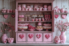 Gatsby Vintage Valentine Pink Kitchen Sweet Cupboard Photography Backdrop Gbsx-01386