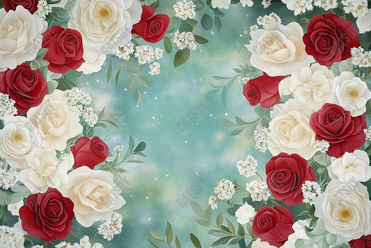 Gatsby Winter Christmas Floral Art Photography Backdrop Gbsx-01192