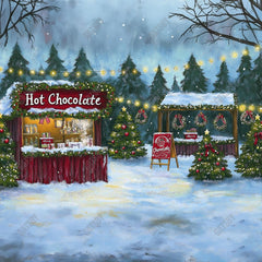 Gatsby Winter Hot Chocolate Stand Photography Backdrop Gbsx-01189