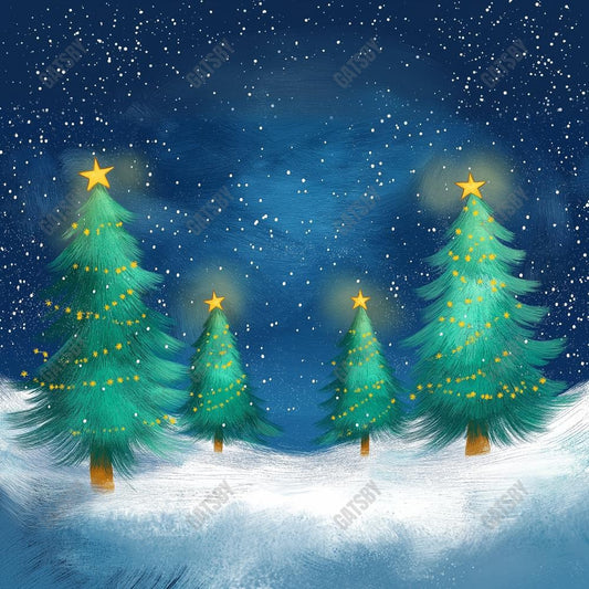 Gatsby Winter Magical Forest Tree Photography Backdrop Gbsx-01198