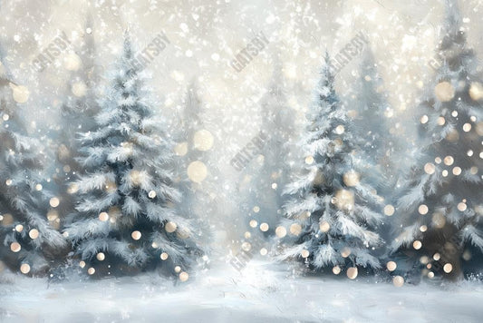 Gatsby Winter Wonderland Snowy Forest Photography Backdrop Gbsx-01139