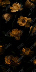 Gatsby Yellow Dark Fine Art Floral Photography Backdrop Gbsx-01217