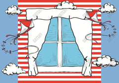 Cartoon Window Kite Photography Backdrop - Gatsby Backdrop
