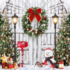 Christmas Barn Door Photography Backdrop GBSX-99678 - Gatsby Backdrop