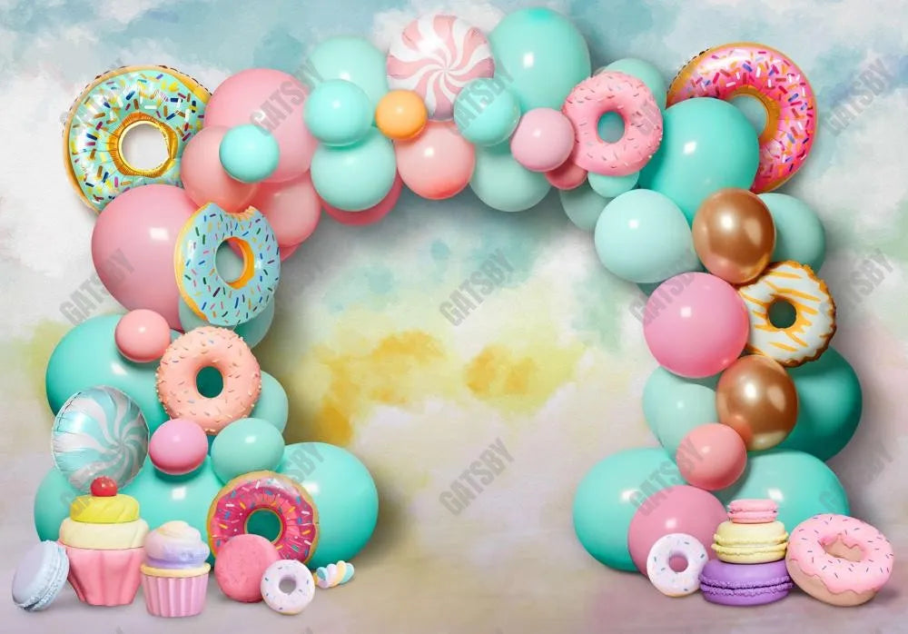 Donut Balloon Arch Backdrop - Gatsby Backdrop