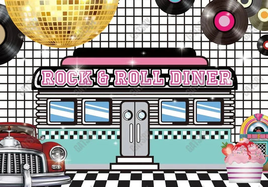 Gatsby 1950S Rock N Roll Diner Photography Backdrop Gbsx-00533 - Gatsby Backdrop