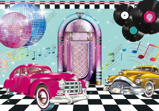 Gatsby 1950S Sock Hop Photography Backdrop Gbsx-00531 - Gatsby Backdrop