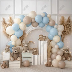 Gatsby Bears Balloons Arch Photography Backdrop Gbsx-00858 - Gatsby Backdrop