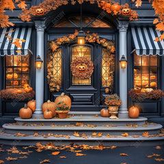 Gatsby Black And White Halloween Door Photography Backdrop Gbsx-00908 - Gatsby Backdrop