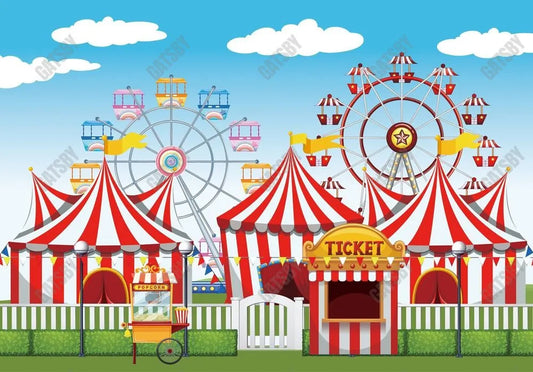 Gatsby Circus Playground Photography Backdrop Gbsx-00725 - Gatsby Backdrop