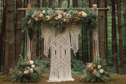 Gatsby Forest Macrame Arch Photography Backdrop GBSX-00010 - Gatsby Backdrop