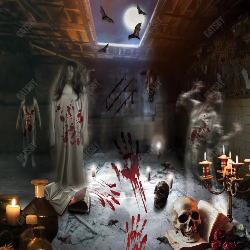 Gatsby Horror Halloween Haunted House Photography Backdrop Gbsx-00259 - Gatsby Backdrop