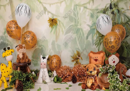 Gatsby Jungle Safari Animals Photography Backdrop Gbsx-00834 - Gatsby Backdrop