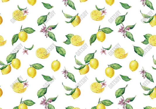 Gatsby Lemon Leaves Wall Photography Backdrop Gbsx-00540 - Gatsby Backdrop