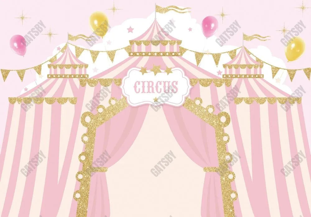 Gatsby Pink Circus Tent Photography Backdrop Gbsx-00734 - Gatsby Backdrop