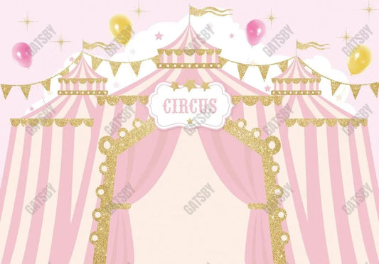 Gatsby Pink Circus Tent Photography Backdrop Gbsx-00734 - Gatsby Backdrop