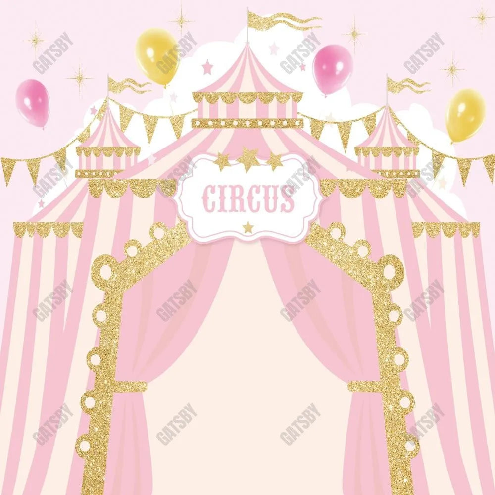 Gatsby Pink Circus Tent Photography Backdrop Gbsx-00734 - Gatsby Backdrop