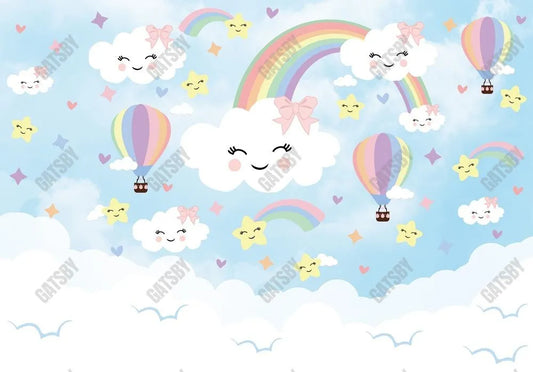 Gatsby Rainbow Cloud Sky Photography Backdrop Gbsx-00726 - Gatsby Backdrop