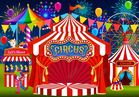 Gatsby Red Circus Tent Photography Backdrop Gbsx-00839 - Gatsby Backdrop