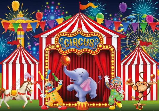 Gatsby Red Circus Tent Photography Backdrop Gbsx-00840 - Gatsby Backdrop