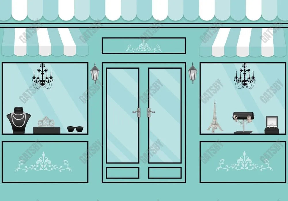 Gatsby Shopping Spree Storefront Photography Backdrop Gbsx-00587 - Gatsby Backdrop
