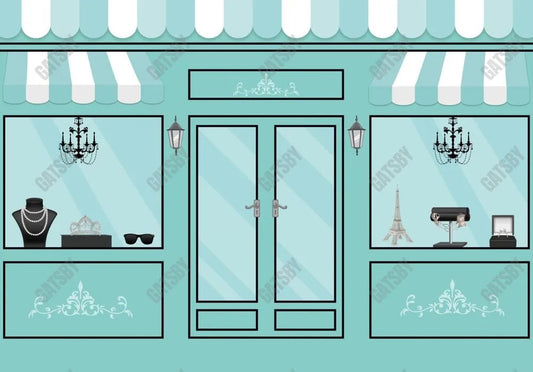 Gatsby Shopping Spree Storefront Photography Backdrop Gbsx-00587 - Gatsby Backdrop