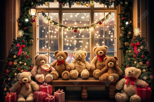 Gatsby Silent Night Teddy Photography Backdrop Gbsx-00706 - Gatsby Backdrop