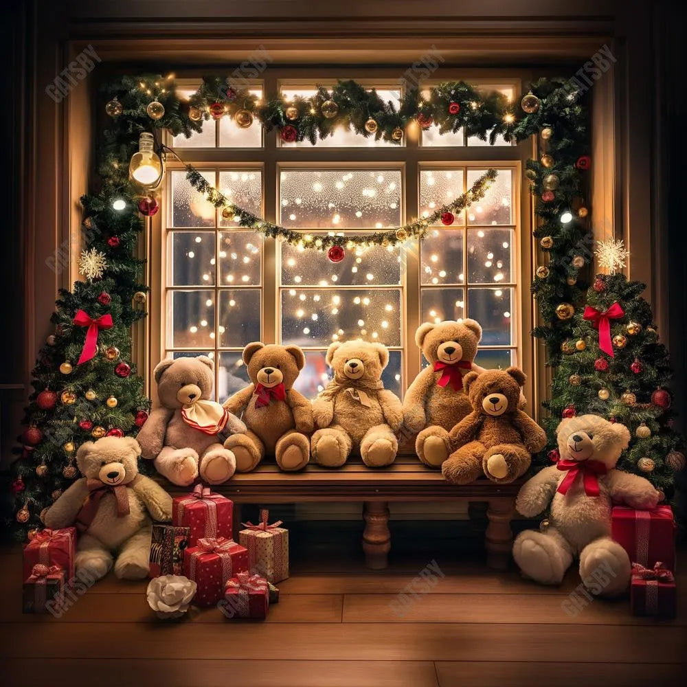 Gatsby Silent Night Teddy Photography Backdrop Gbsx-00706 - Gatsby Backdrop