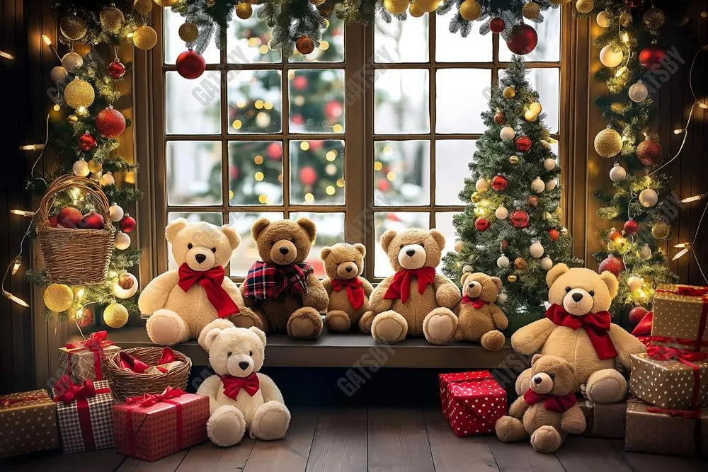 Gatsby Silent Night Teddy Photography Backdrop Gbsx-00707 - Gatsby Backdrop