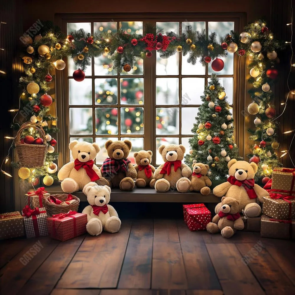 Gatsby Silent Night Teddy Photography Backdrop Gbsx-00707 - Gatsby Backdrop