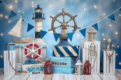 Gatsby Summer Nautical Aboard Photography Backdrop Gbsx-00759 - Gatsby Backdrop