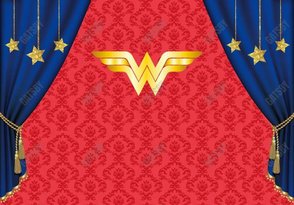 Gatsby Supergirl Birthday Photography Backdrop Gbsx-00345 - Gatsby Backdrop