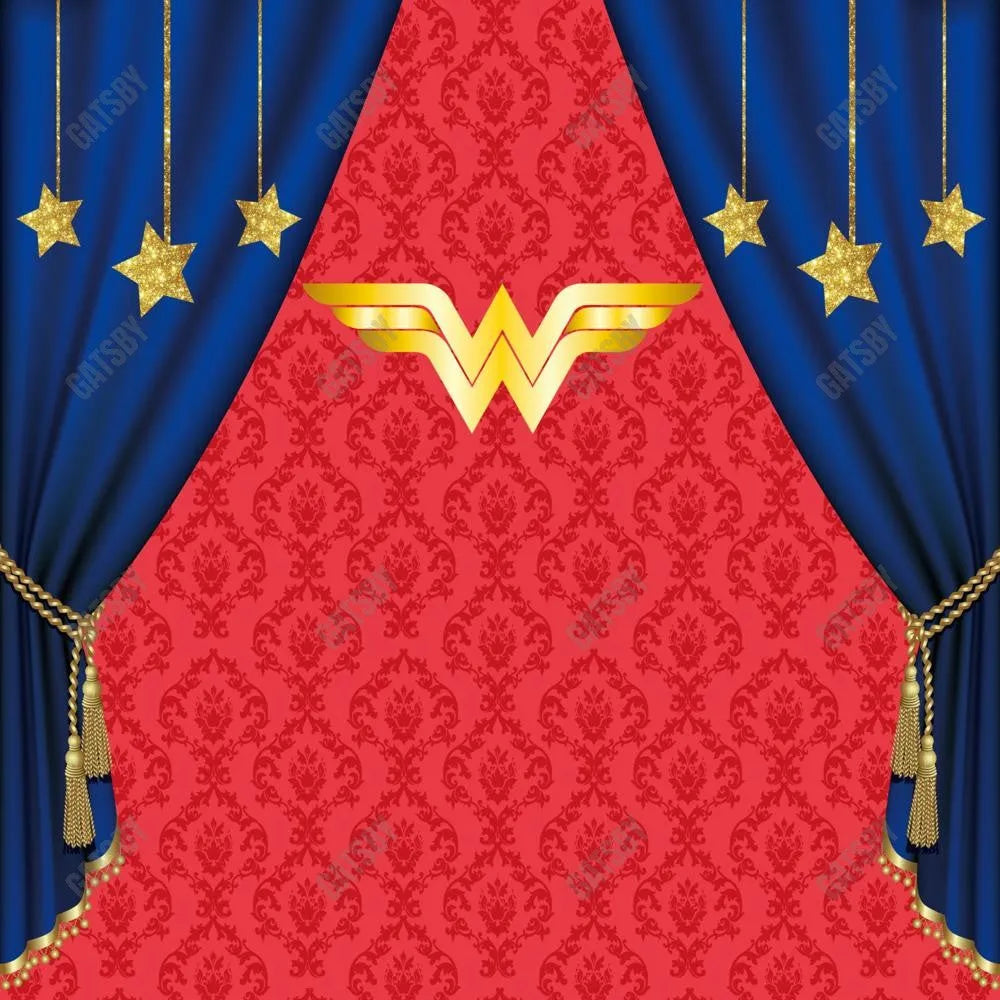 Gatsby Supergirl Birthday Photography Backdrop Gbsx-00345 - Gatsby Backdrop