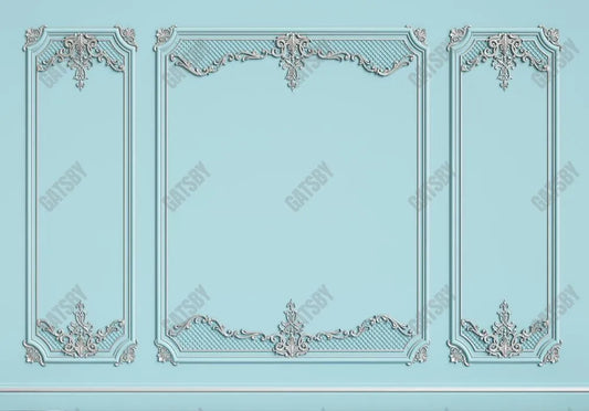 Gatsby Vintage Blue Panel Wall Photography Backdrop Gbsx-00676 - Gatsby Backdrop