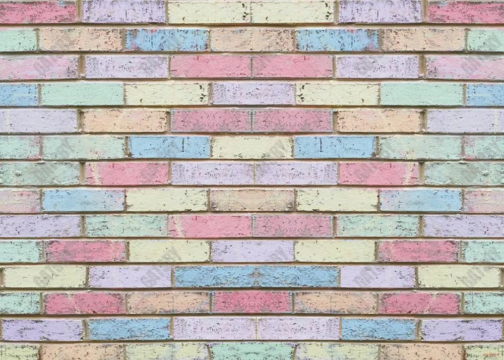 Graffiti Colourful Brick Wall Backdrop - Gatsby Backdrop