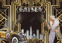 Great Gatsby Themed Backdrop - Gatsby Backdrop