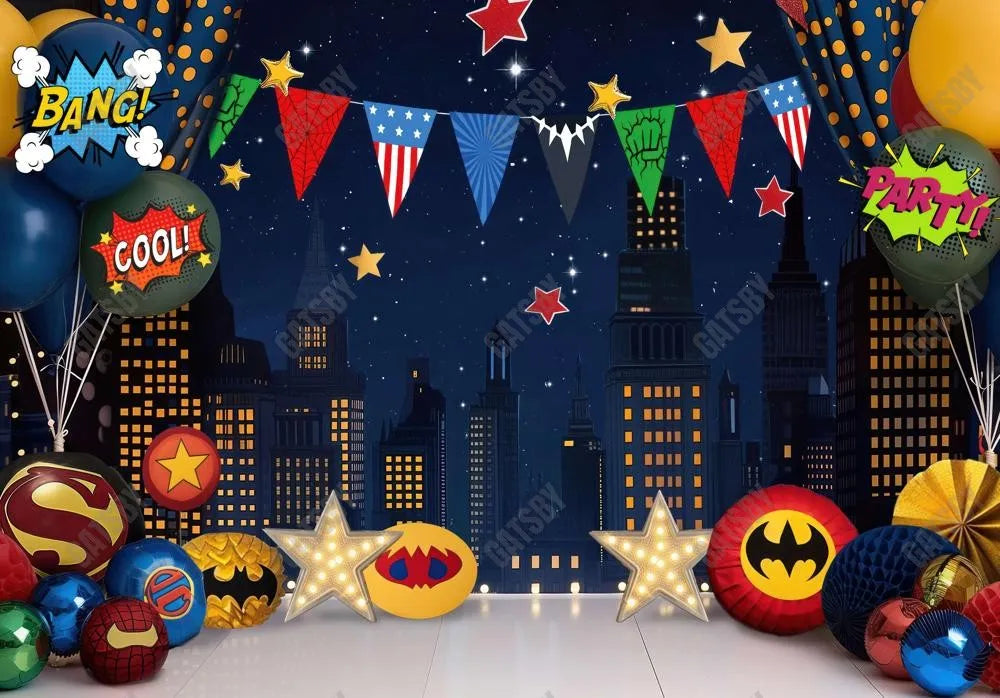Kids Cartoon City Backdrop - Gatsby Backdrop