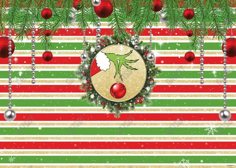 Merry Christmas Birthday Party Backdrop - Gatsby Backdrop