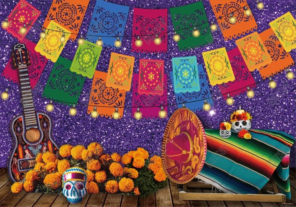 Mexican Fiesta Theme Backdrop - Gatsby Backdrop