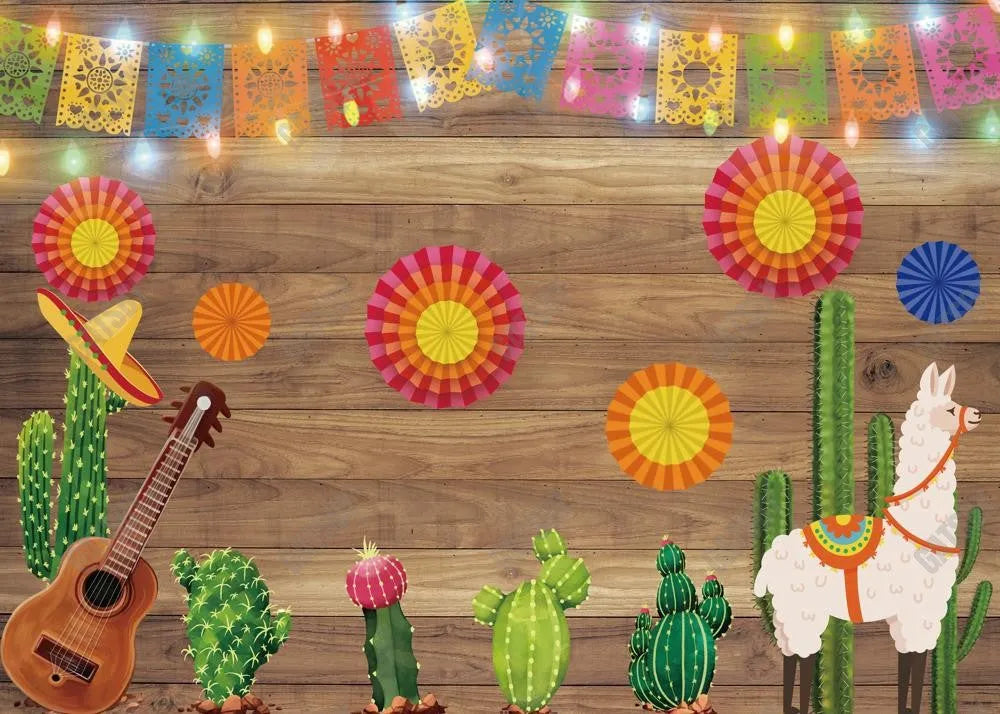 Mexican Fiesta Theme Photography Backdrop - Gatsby Backdrop