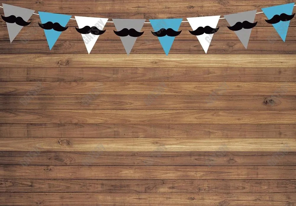 Moustache Wood Backdrop Ubd-00060 - Gatsby Backdrop