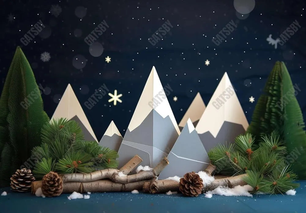 Night Forest Camping Backdrop - Gatsby Backdrop